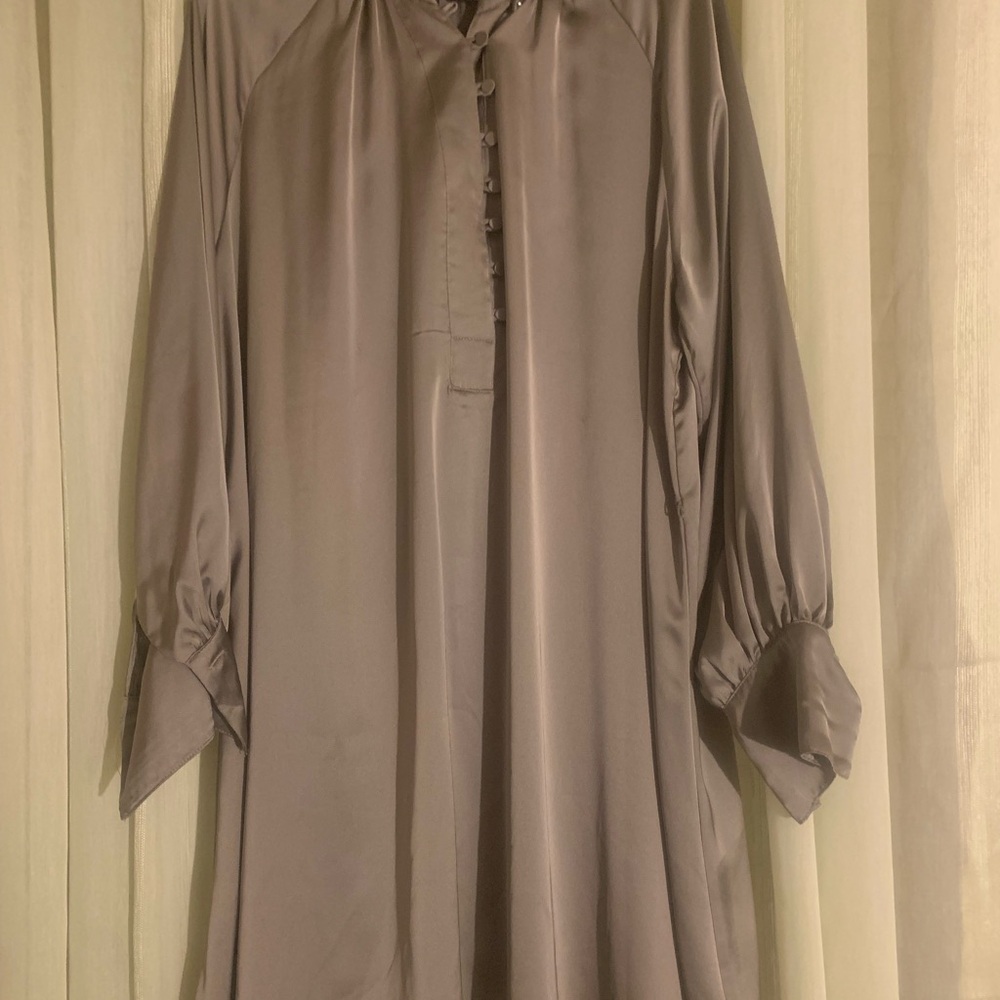 H&M Sand Color Satin Mini Dress